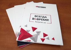 Папка с клеенным карманом, пример 1