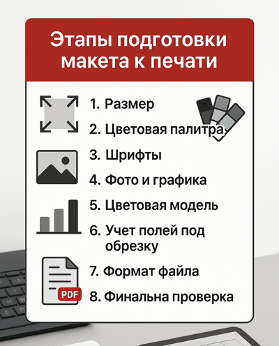 Этапы подготовки макета календаря к печати