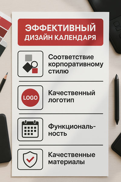 Календари c лого, дизайн