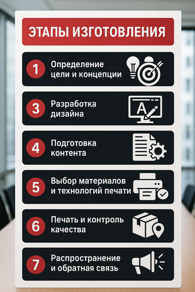 Календар с лого, этапы производства