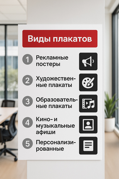 Виды постеров