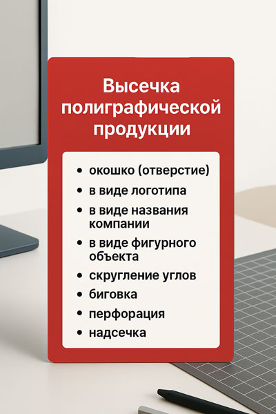 Высечка полиграфических изделий – список возможностей