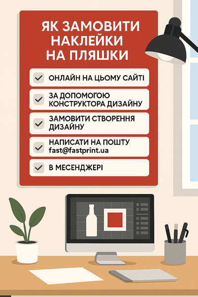 Друк наклейок на пляшки - як замовити
