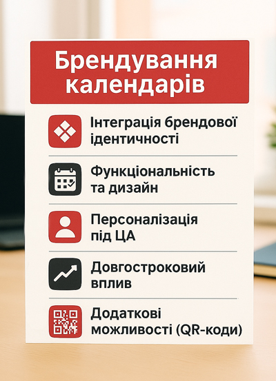 Брендування календарів