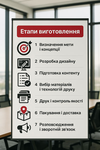 Календарі з лого, етапи виготовлення