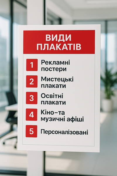 Види постерів