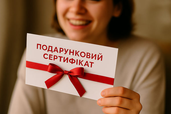  Друк подарункових сертифікатів