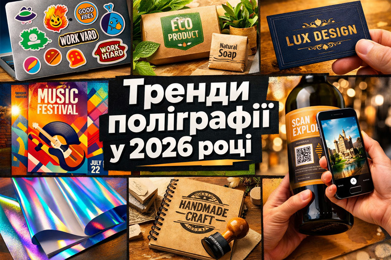 Тренди в поліграфії на 2026 рік